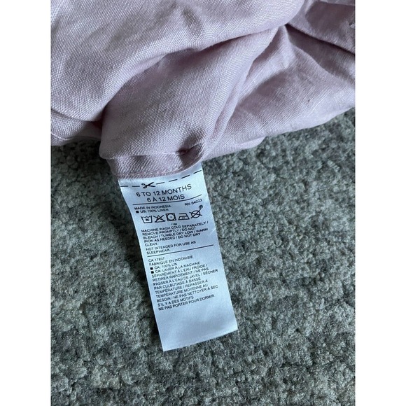 Baby Janie And Jack Button Up T-shirt 6-12 Months Pink Q8 - Picture 6 of 6